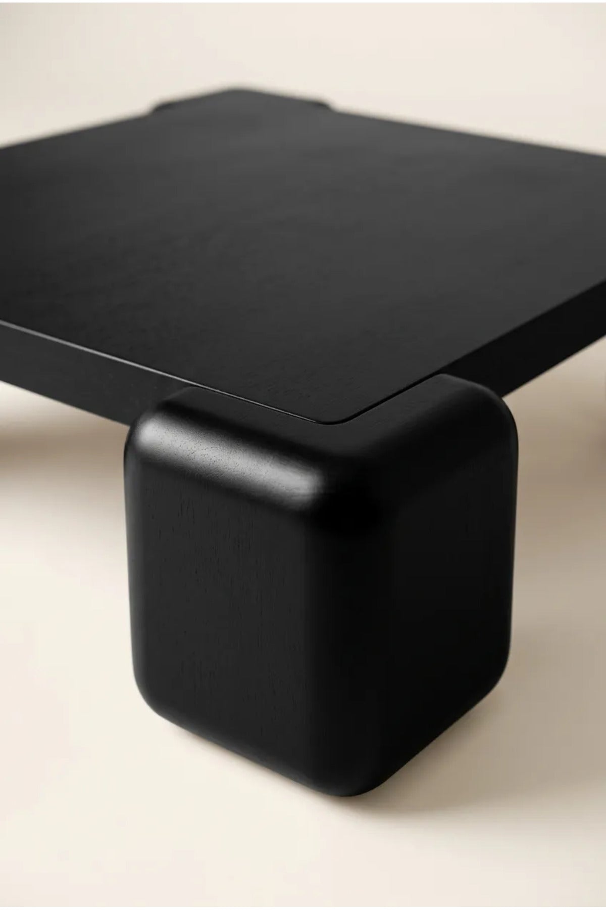 Cubé Orta Sehpa Siyah, 90x90 kare orta sehpa – görsel 3