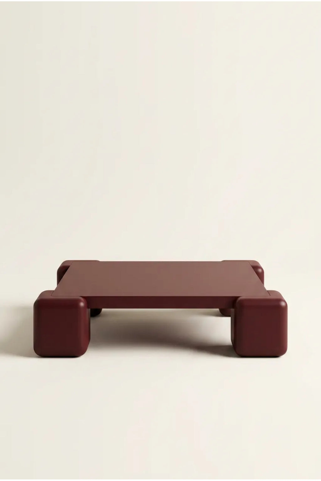 Cubé Orta Sehpa Bordo, 90x90 kare orta sehpa – görsel 2
