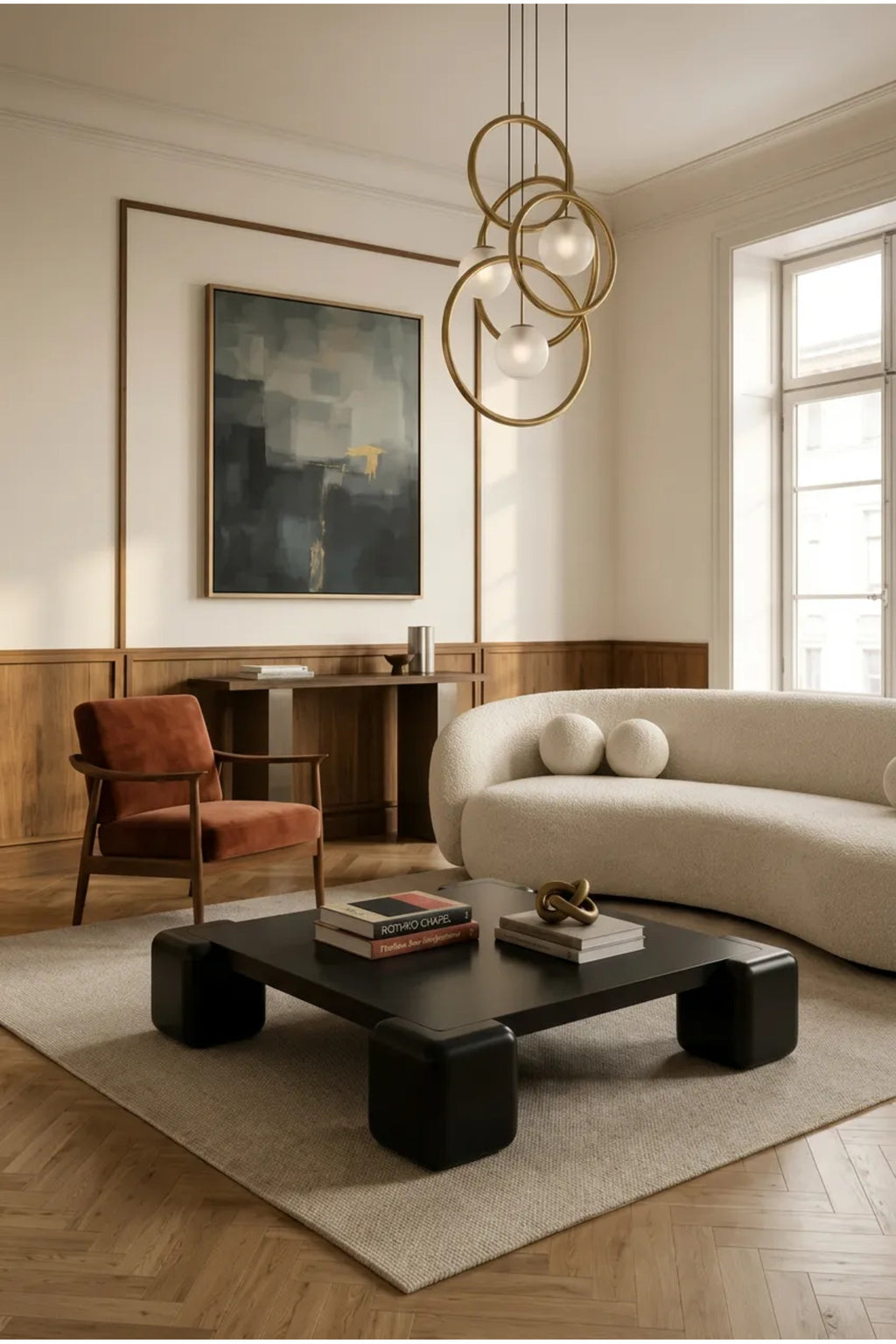 Cubé Orta Sehpa Siyah, 90x90 kare orta sehpa – görsel 2